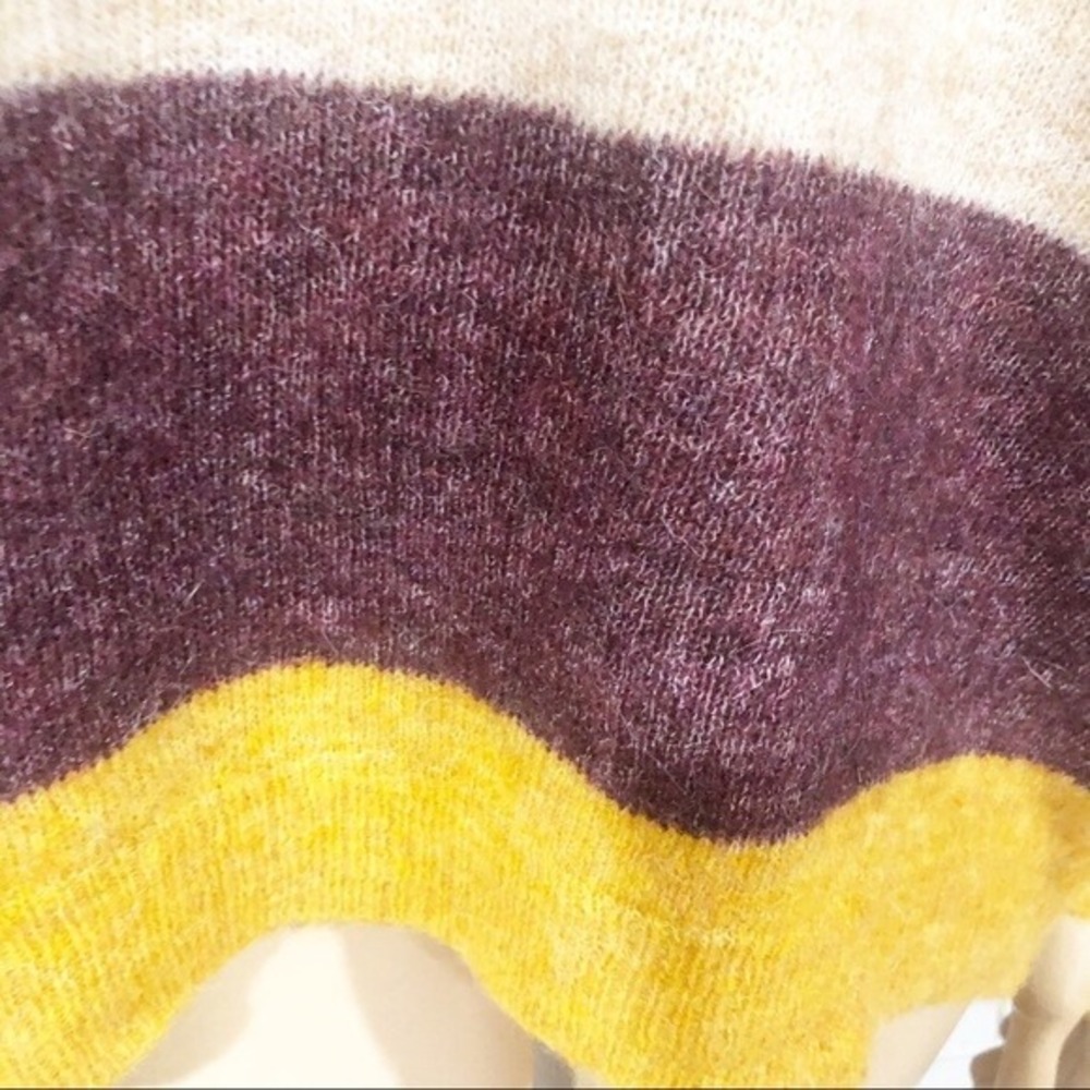 ONLY Womens Striped Alpaca Wool Blend Knit Pullover‎ Sweater Multicolor XL - Picture 6 of 9